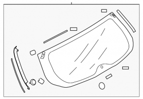 Rear glass of the trunk door Subaru Outback 15-19