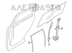 Rear left glass seal Subaru Forester 19-24 SK