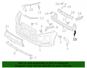 Front bumper bracket left Mitsubishi Eclipse Cross 18-20