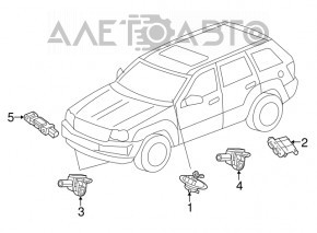 SRS airbag module computer airbags Dodge Durango 11-13 under 3 rows