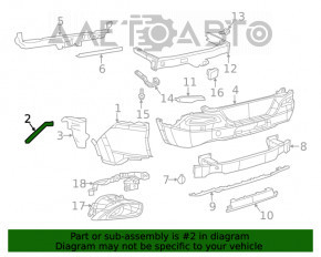 Jeep Cherokee KL 14-18 Rear Bumper Mount, Outer Right