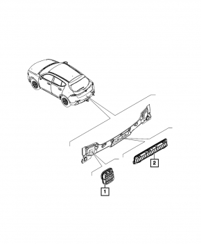 Central ventilation shield Jeep Compass 17-24