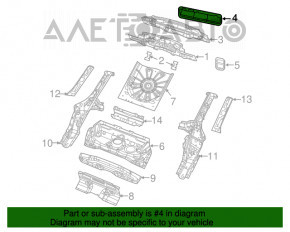 The central ventilation shield of the Jeep Compass 17-26 is broken.