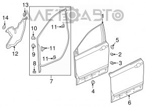 Front right door seal Honda CRV 17-22