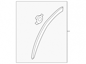 Lower door trim along the rear left arch for Honda CRV 12-16 structure