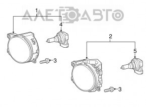 Left fog light for Toyota Land Cruiser 13-15