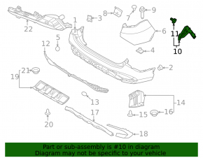 Left rear bumper mount for Kia Sportage 23-25