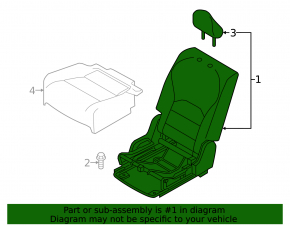 Rear seat backrest, 2nd row, right, complete, Infiniti QX50 19-21, black leather with perforation, without headrest, dented