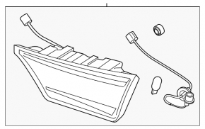 Lamp inner trunk lid left Kia Forte 19-24 4d halogen