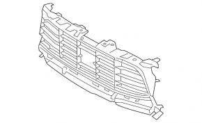 Porsche Macan 19-26 front bumper central grille black