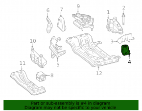 Left engine mount for Mercedes E 400 18-18 3.0T