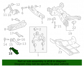 Mercedes GLA 15-20 lower rear wishbone trim panel, left