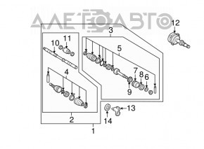 Inner CV joint boot Nissan Murano z50 03-08