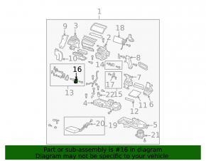 Actuator motor heater drive air conditioner Mazda6 03-08