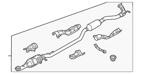 Exhaust line middle part Mitsubishi Outlander Sport ASX 10-23 AWD 2.0