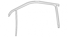 Upper front right door molding VW Taos 22-25 black