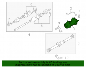 Rear differential gearbox Nissan Altima 19-24
