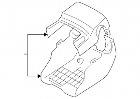Steering column frame Lexus IS250 IS300 IS350 06-13 black, for electric adjustment, scratch