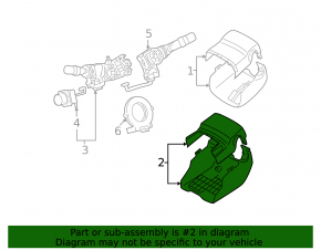 Steering column frame Lexus IS250 IS300 IS350 06-13 black, for electric adjustment, scratch