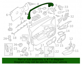 Door trim inner upper front left Audi A6 C7 12-18