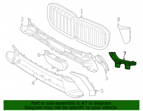 Lower left headlight mount for BMW X7 G07 23-26