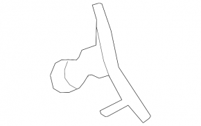 Left trunk door bumper BMW X2 F39 18-23 on the door