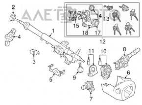Subaru Outback 10-14 ignition switch with key