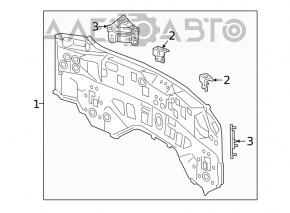 Lexus UX200 UX250h 19-24 rear panel for BSM, on the body, red, dented