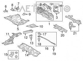 Toyota Prius V 12-17 trunk trough on the body