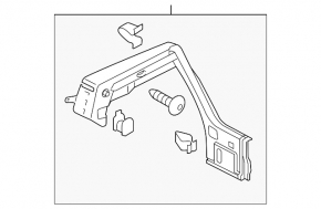 Upper left arch trim VW Golf 15-17 5d black