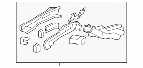 Side member front right Acura MDX 07-13 silver