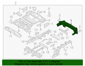 Rear panel Kia Sorento 16-17 set 6 parts