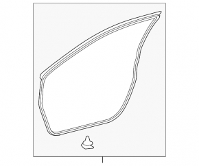 Front left door seal for Toyota Camry v55 15-17 USA
