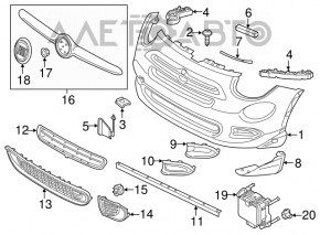 Fiat 500X 16-18 Front Bumper Tow Hook Cap