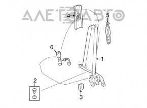 Driver's seat belt Toyota Camry v40 beige