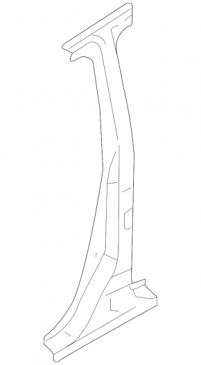 Body pillar central right Infiniti Q50 14-20 with threshold