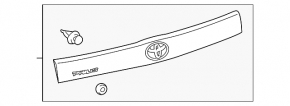 Toyota Prius 30 10-15 trunk lid trim without emblem