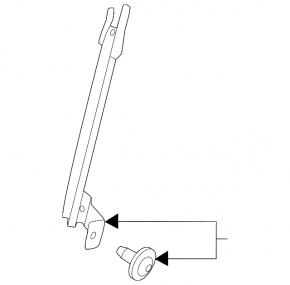 Front right door glass guide Nissan Rogue 21-24 long