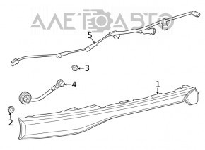 Right inner tailgate light for Toyota Venza 21-24 (glued)
