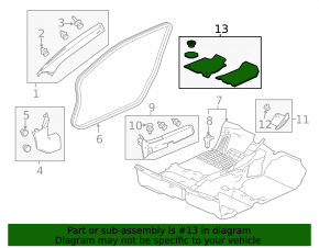 Set of floor mats for Honda CRZ 11-16