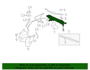 Wiper linkage mechanism for Toyota Highlander 2008-2013