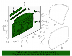 Bare front door left Audi A3 8V 15-20 4d, 5d