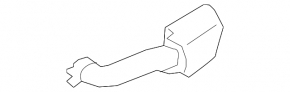 Left outer exhaust pipe tip for Porsche Cayenne 19-23, chrome, without pipe