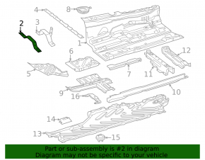 Mercedes W213 E 17-23 Front Central Tunnel Strut