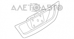 Mercedes W211 trunk lid number plate cover