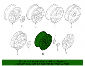 Wheel disk R18 Ford Explorer 11-19 iron