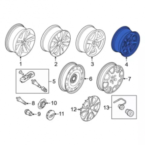 Wheel disk R18 Ford Explorer 11-19 iron
