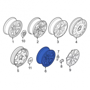 Wheel disk R18 Ford Explorer 11-19 iron