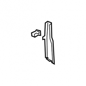 Lincoln MKZ 17-20 black front pillar trim, left center