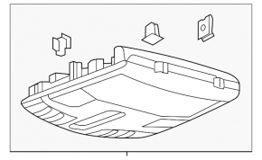 Ceiling light front Lincoln MKX 16- without sunroof beige
